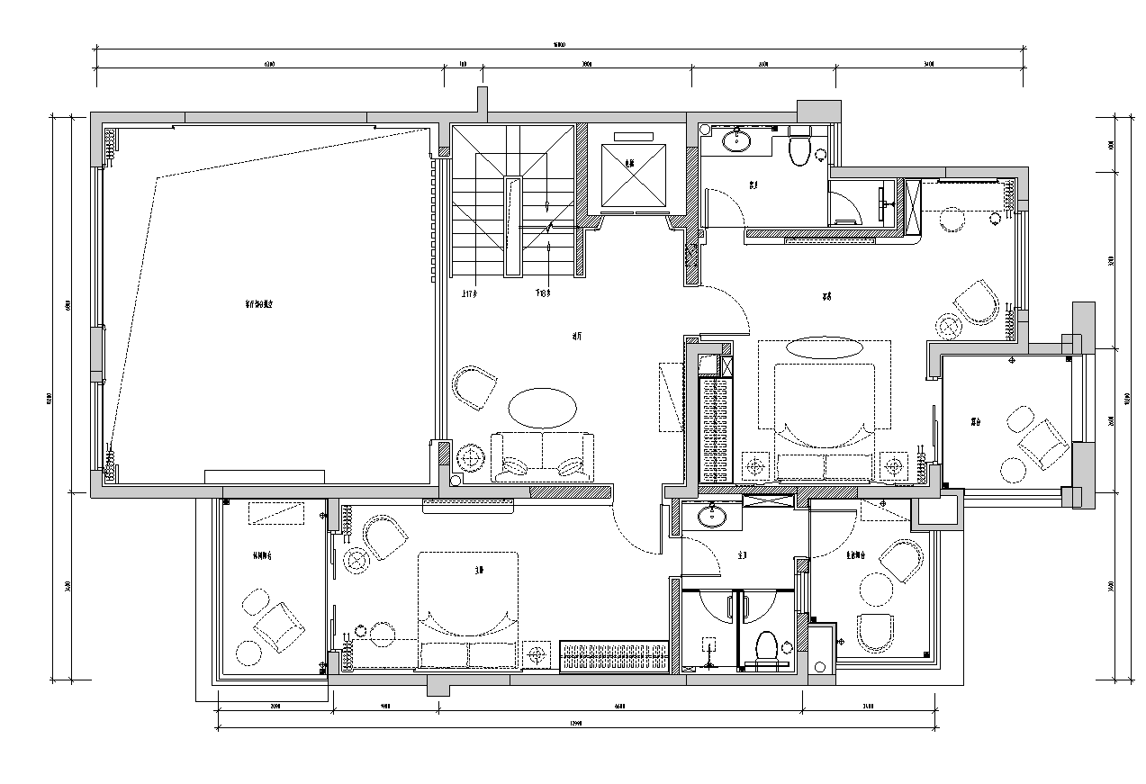 [福建]现代私宅别墅装修效果图+施工图2020